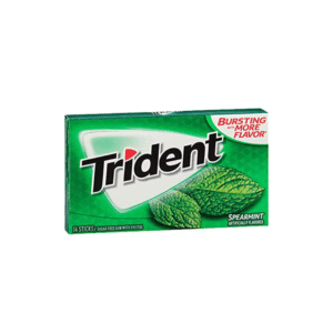 TRIDENT CHEWING GUM SPEARMINT 14 STICKS